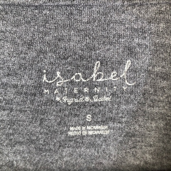ISABEL MATERNITY Plain Grey Tee Shirt Size Small - Picture 3 of 3